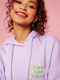 Disney The Little Mermaid Tides And Vibes Hoodie In Lilac Hoodies & Sweatshirts Skinnydip London