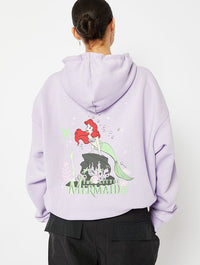 Disney The Little Mermaid Tides And Vibes Hoodie In Lilac Hoodies & Sweatshirts Skinnydip London