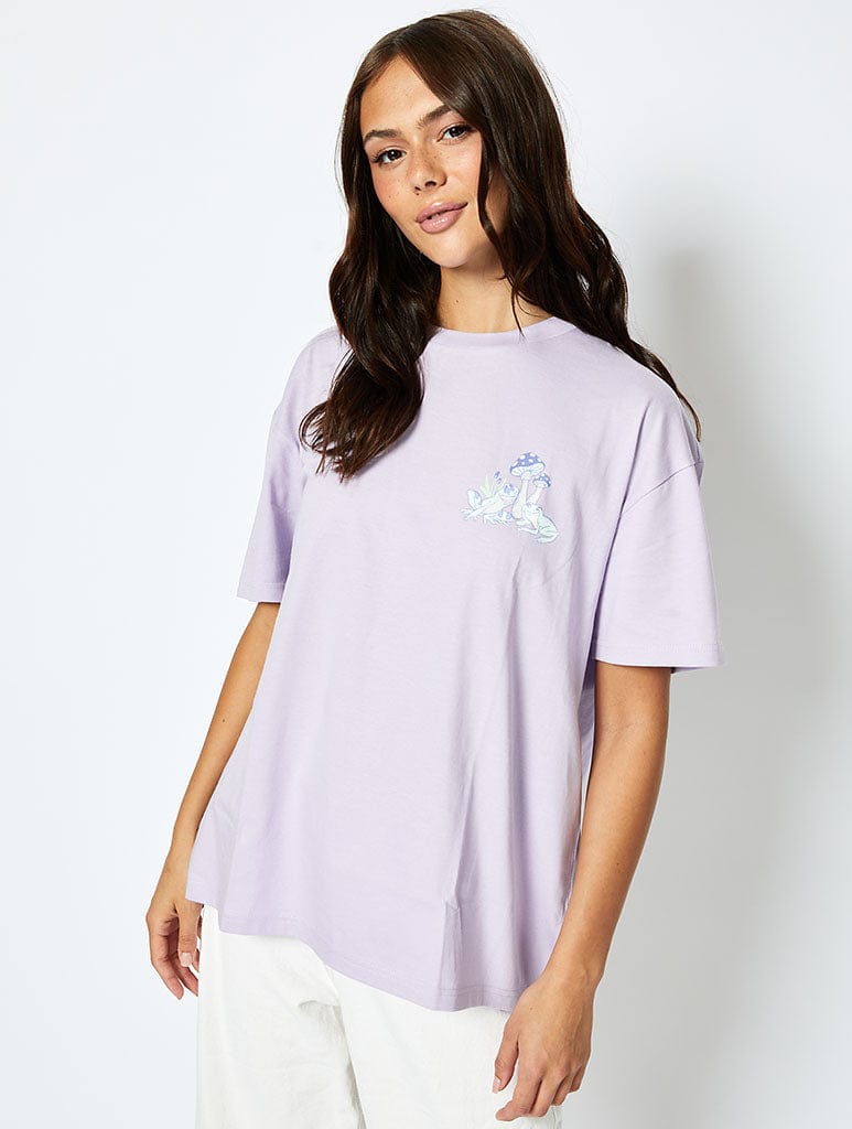 Disney The Princess & The Frog T-Shirt in Lilac Tops & T-Shirts Skinnydip London