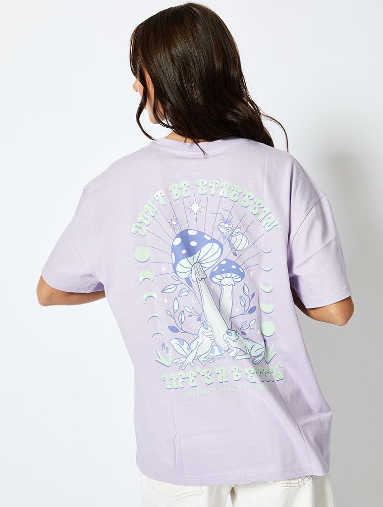 Disney The Princess & The Frog T-Shirt in Lilac Tops & T-Shirts Skinnydip London