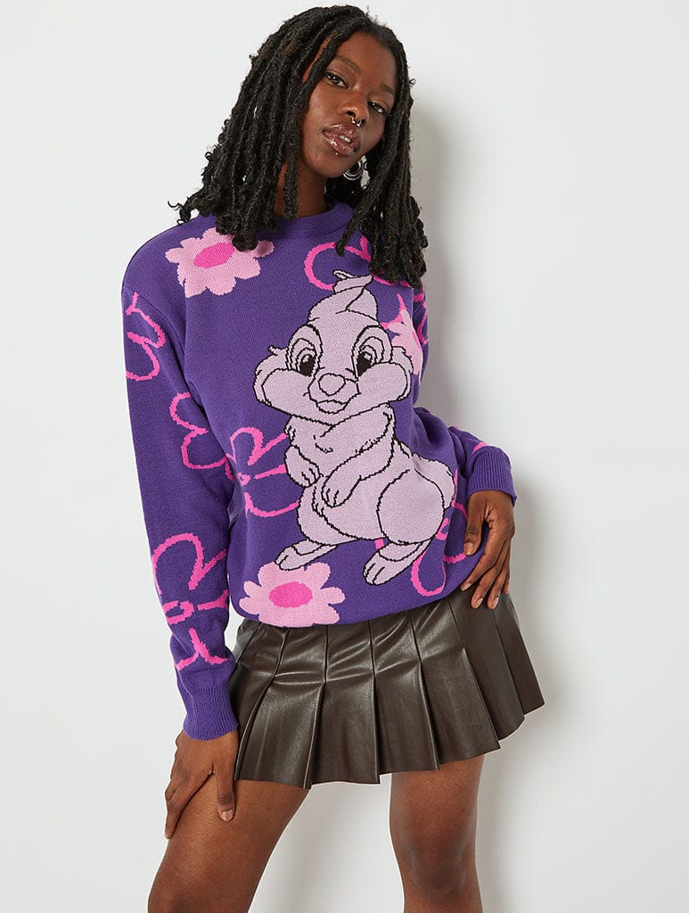 Disney Thumper Floral Knitted Jumper Jumpers & Cardigans Skinnydip London