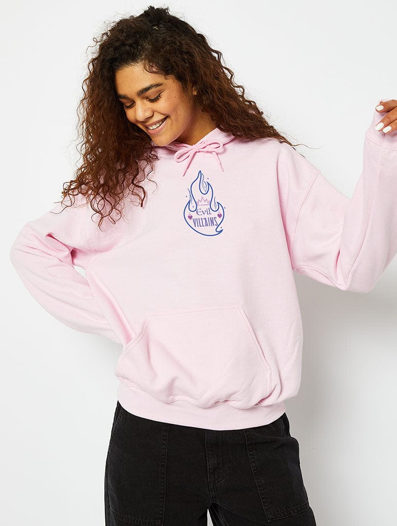 Disney Villains Hoodie in Pink Hoodies & Sweatshirts Skinnydip London