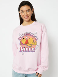 Disney Winnie the Pooh Christmas Pink Sweatshirt Hoodies & Sweatshirts Skinnydip London