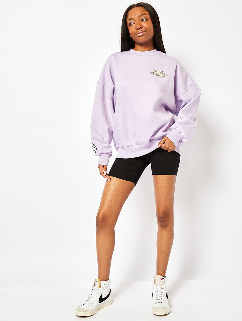 Disney Winnie the Pooh Sweatshirt in Lilac Hoodies & Sweatshirts Skinnydip London