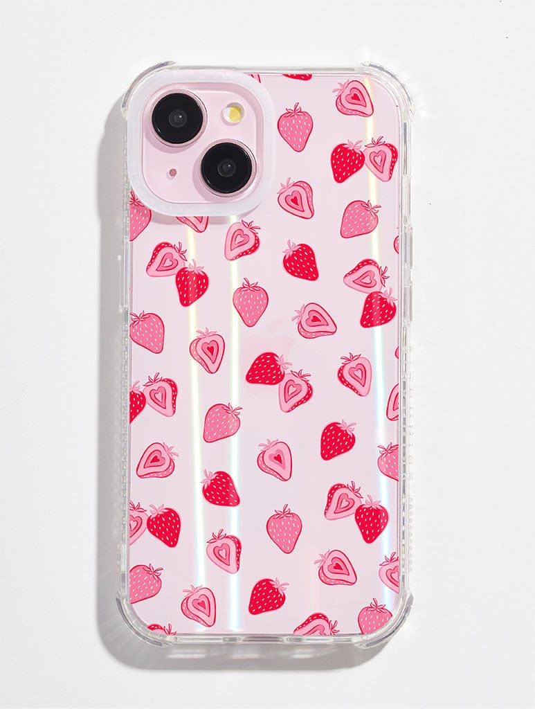 Ditsy Strawberries Shock iPhone Case Phone Cases Skinnydip London