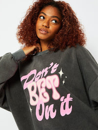 Dont Bet On It Acid Wash Sweatshirt Hoodies & Sweatshirts Skinnydip London