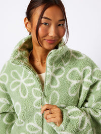 Doodle Flower Borg Fleece Coats & Jackets Skinnydip London