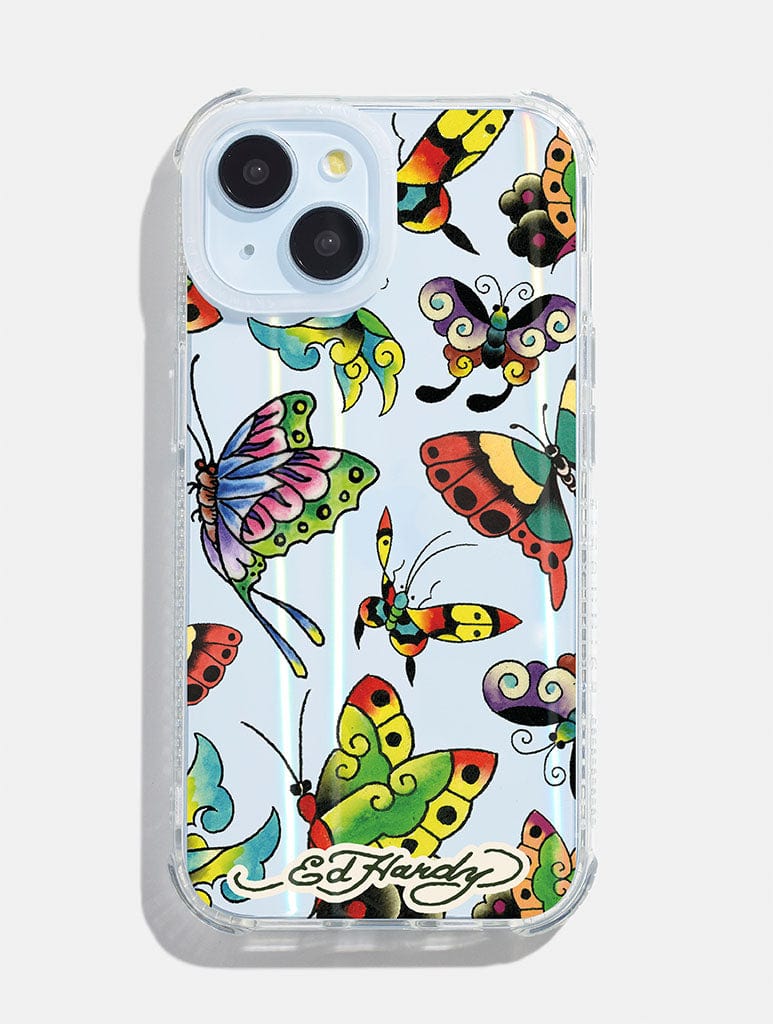 Ed Hardy x Skinnydip Tattoo Butterfly Shock iPhone Case Phone Cases Skinnydip London