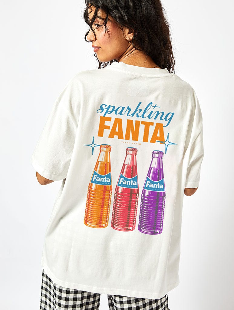 Fanta T-Shirt in Ecru Tops & T-Shirts Skinnydip London