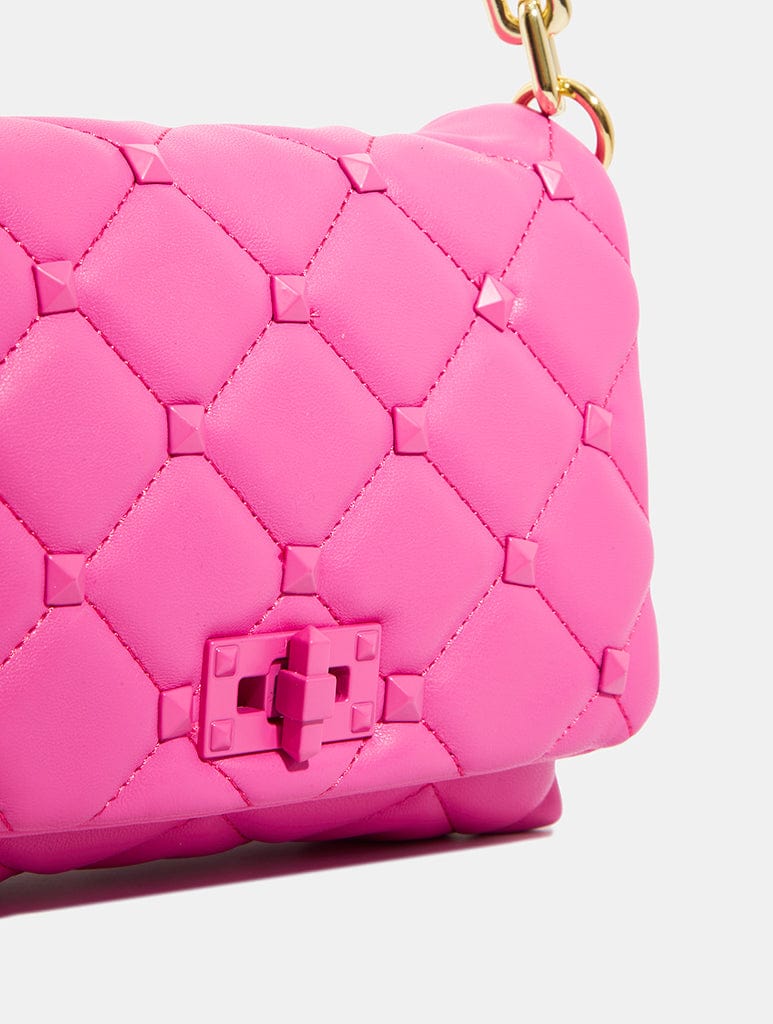 Pink studded outlet bag