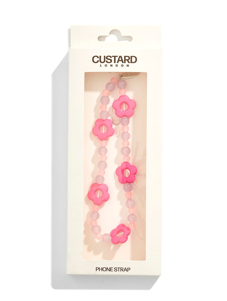 Floral Beaded Phone Strap Phone Grips Custard London