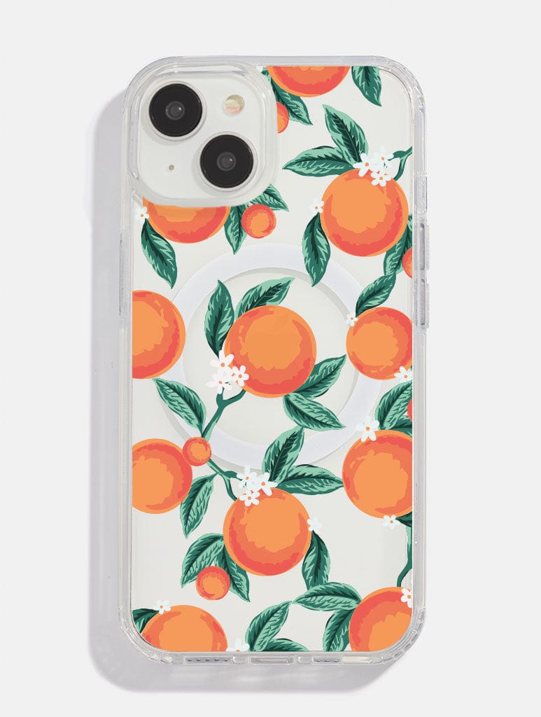 Floral Orange MagSafe iPhone Case Phone Cases Skinnydip London