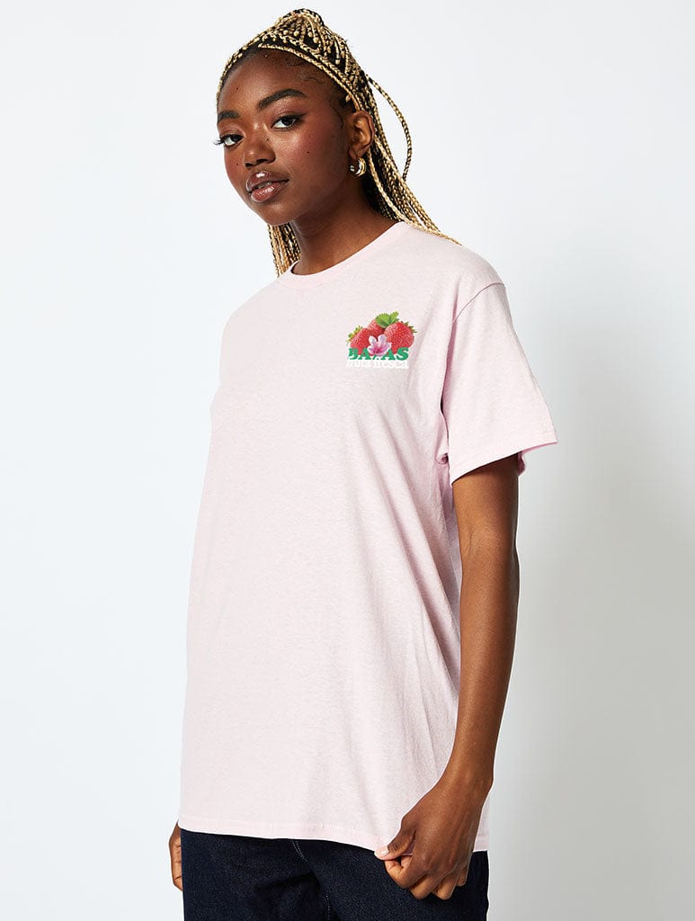 Fresh Fruit T-Shirt in Pink Tops & T-Shirts Skinnydip London