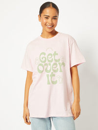 Get Over It Pink T-Shirt Tops & T-Shirts Skinnydip London