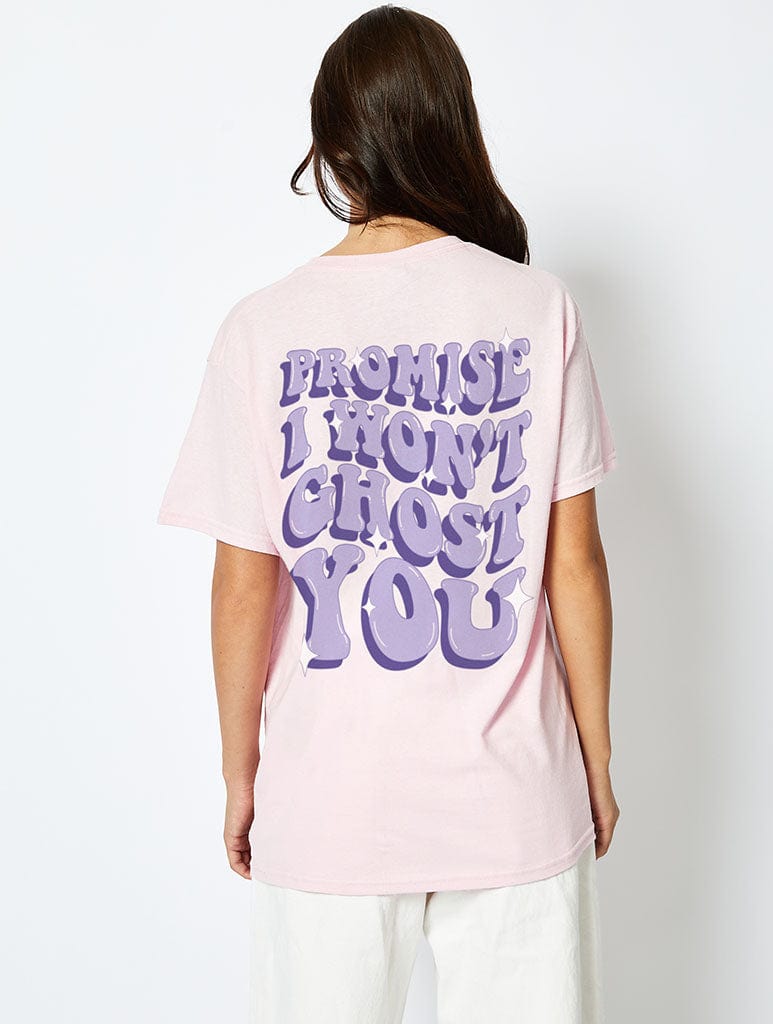 Ghost You T-Shirt In Pink Tops & T-Shirts Skinnydip London