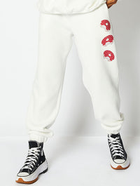 Glazed And Confused Oversized Ecru Jogger Bottoms Skinnydip London