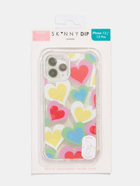 Glitter Multicolour Love Heart Shock iPhone Case Phone Cases Skinnydip London