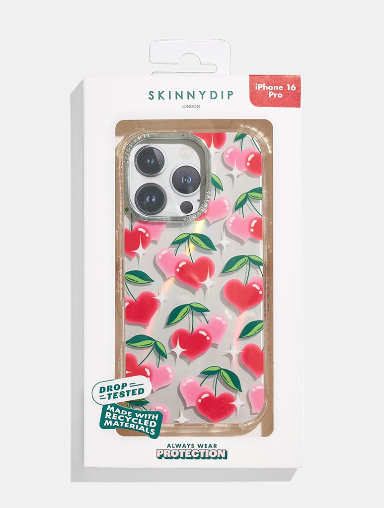 Glowy Cherry Heart Shock iPhone Case Phone Cases Skinnydip London