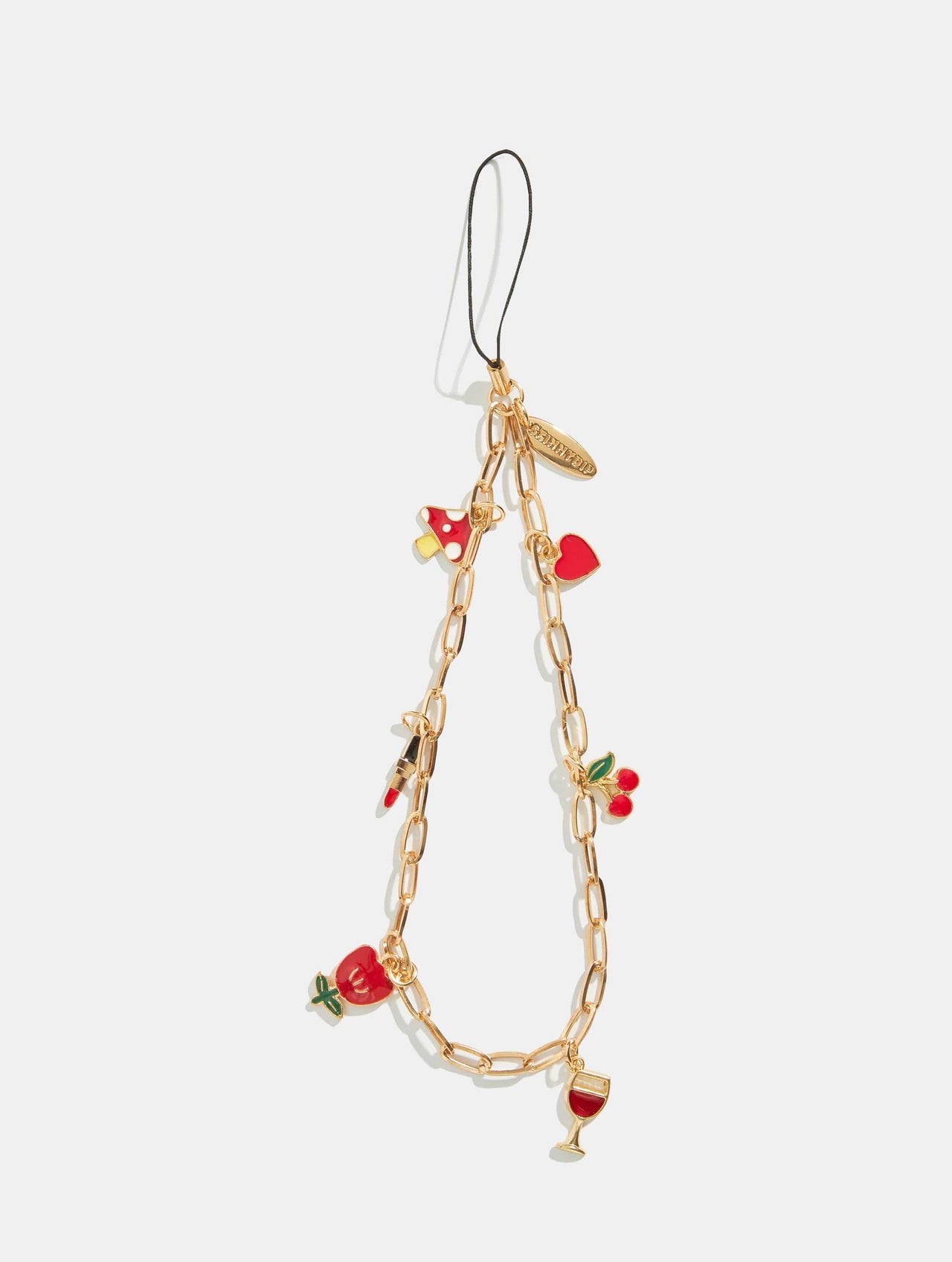 Gold and Red Charm Chain Phone Strap Phone Grips Skinnydip London