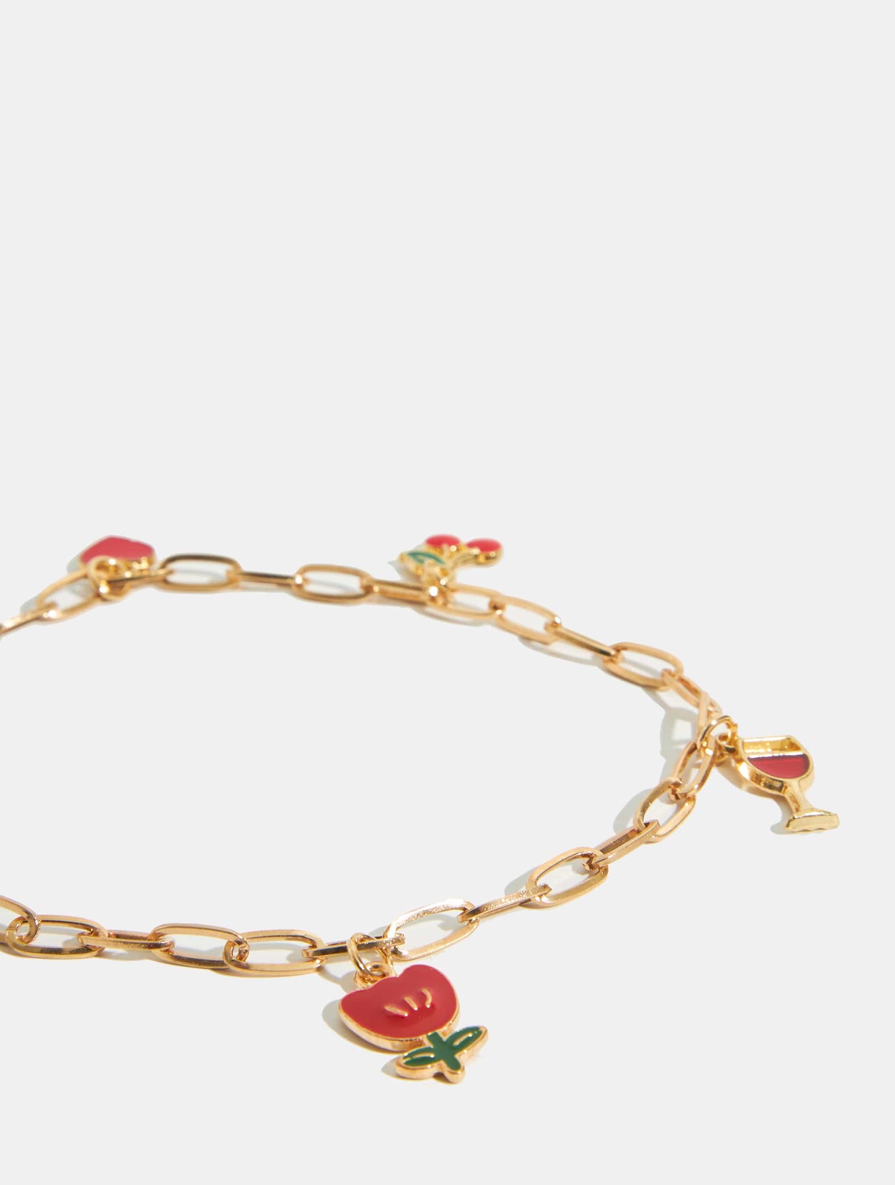 Gold and Red Charm Chain Phone Strap Phone Grips Skinnydip London