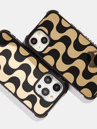 Gold Waves Shock iPhone Case Phone Cases Skinnydip London