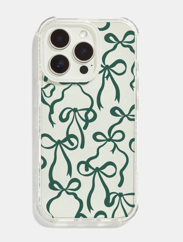 Green Bows Shock iPhone Case Phone Cases Skinnydip London