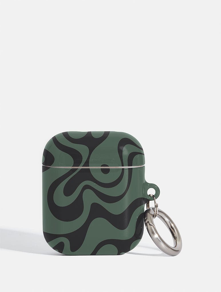 Green Swirl AirPods Case AirPods Cases Skinnydip London