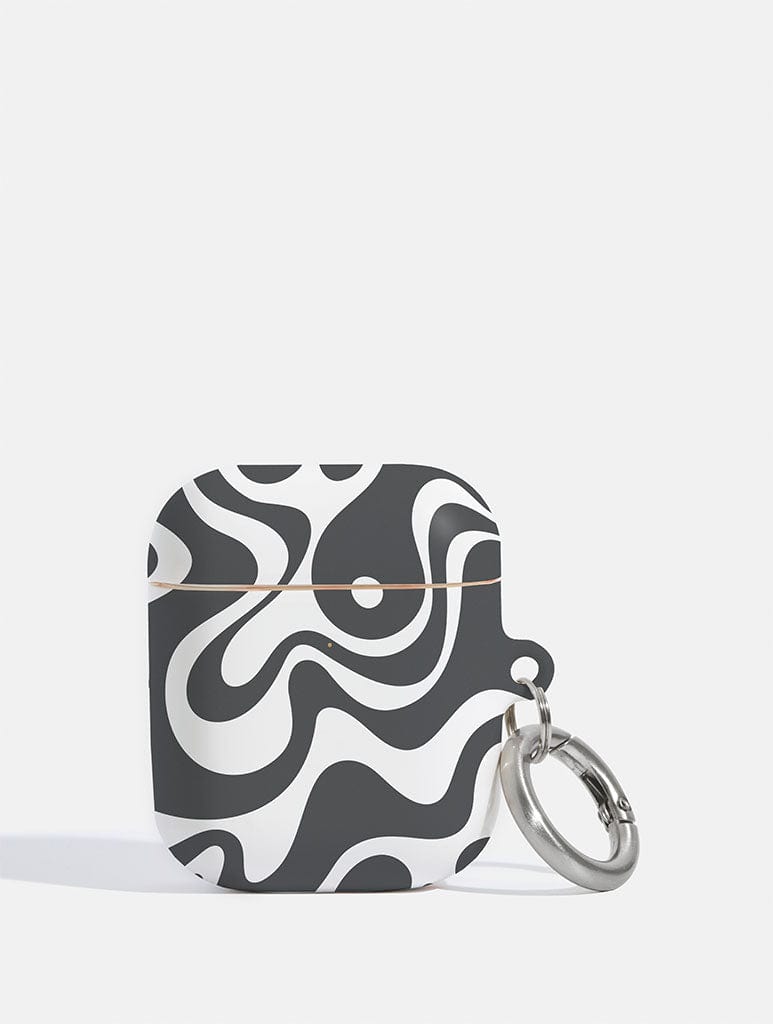 Groovy Black Swirl AirPods Case AirPods Cases Skinnydip London