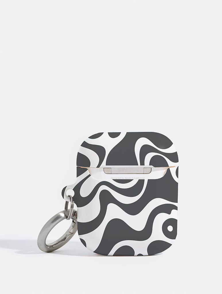 Groovy Black Swirl AirPods Case AirPods Cases Skinnydip London