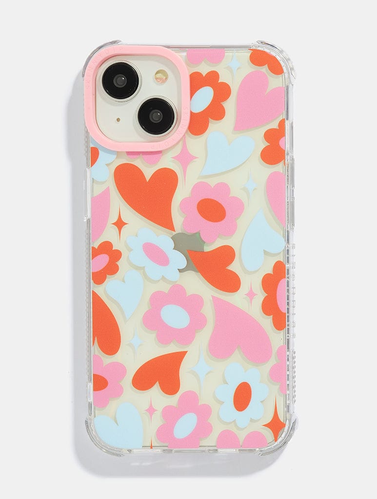 Groovy Flower Heart Shock iPhone Case Phone Cases Skinnydip London