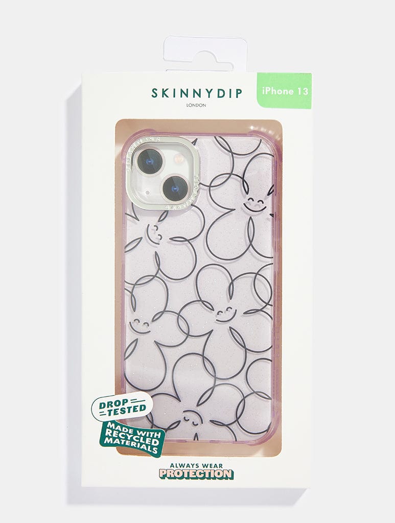 Happy Flower Line Shock iPhone Case Phone Cases Skinnydip London