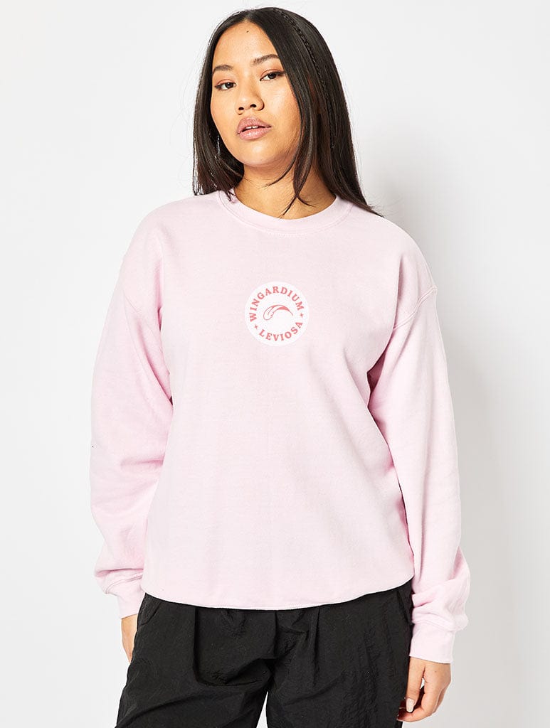 Harry Potter Spells Sticker Sweatshirt In Pink | Shop Harry Potter ...