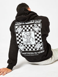 Have a Slice Day Hoodie in Black Hoodies & Sweatshirts Skinnydip London