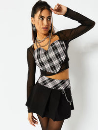 Heart Crop Top With Diamante Text Tops & T-Shirts Skinnydip London