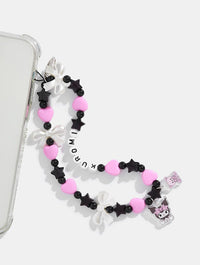 Hello Kitty x Skinndyip Kuromi Bow Beaded Strap Phone Grips Skinnydip London