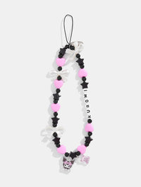 Hello Kitty x Skinndyip Kuromi Bow Beaded Strap Phone Grips Skinnydip London