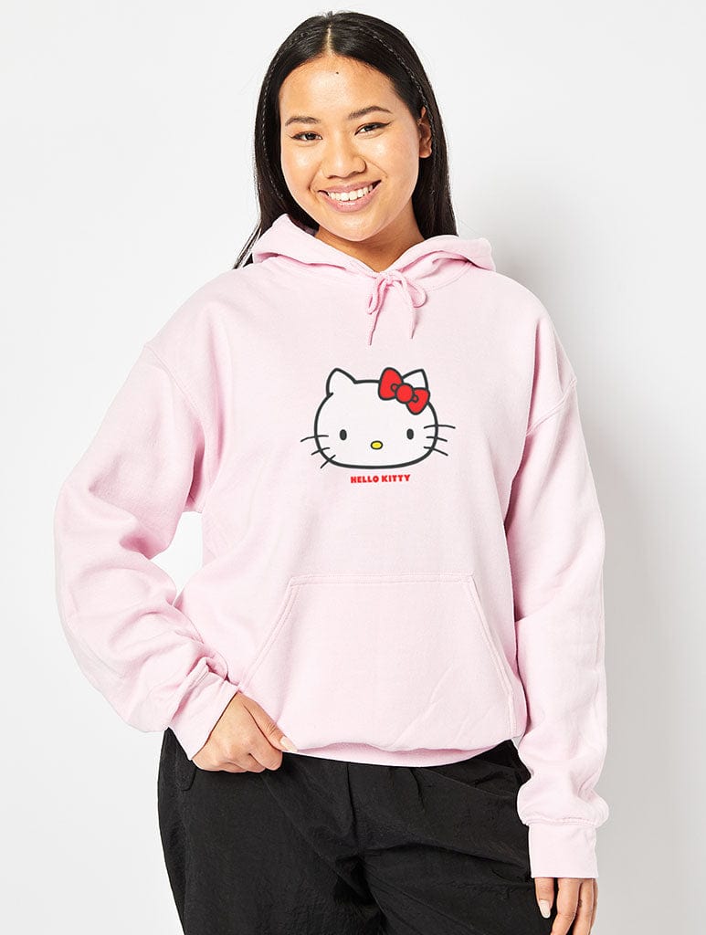 Hello Kitty x Skinnydip Face Hoodie In Pink | Shop Comfy Pink Hoodies ...