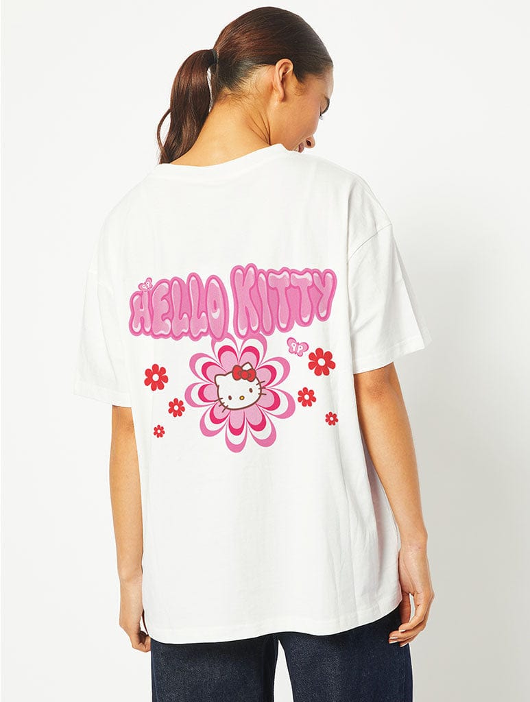 Hello Kitty x Skinnydip Floral T-Shirt in White | Official Hello Kitty ...