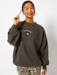 Hello Kitty x Skinnydip Kuromi Cherry Sweatshirt in Black Hoodies & Sweatshirts Skinnydip London