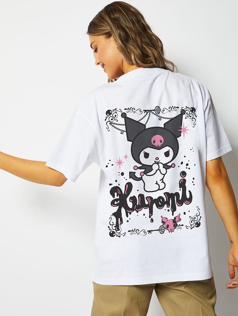 Hello Kitty X Skinnydip Kuromi Drip T Shirt In Ecru Hello Kitty And Friends Skinnydip London 8215