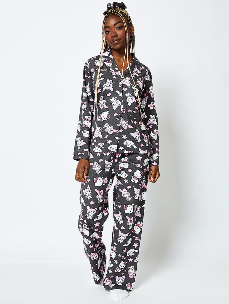 Hello Kitty x Skinnydip Pyjama Set in Black Lingerie & Nightwear Skinnydip London