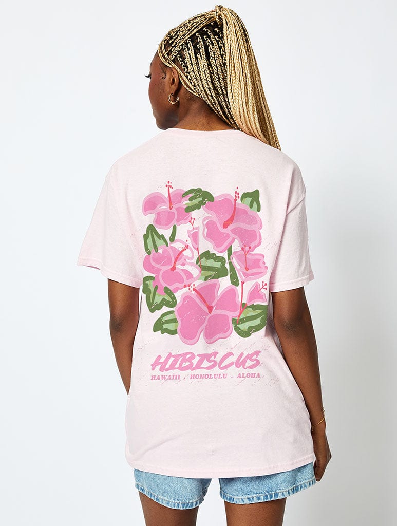 Hibiscus T-Shirt in Pink Tops & T-Shirts Skinnydip London