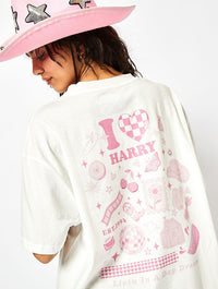 I Heart Harry T-Shirt in White Tops & T-Shirts Skinnydip London