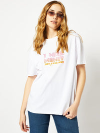 I Need Money Not Feelings Oversized T-Shirt Tops & T-Shirts Skinnydip London