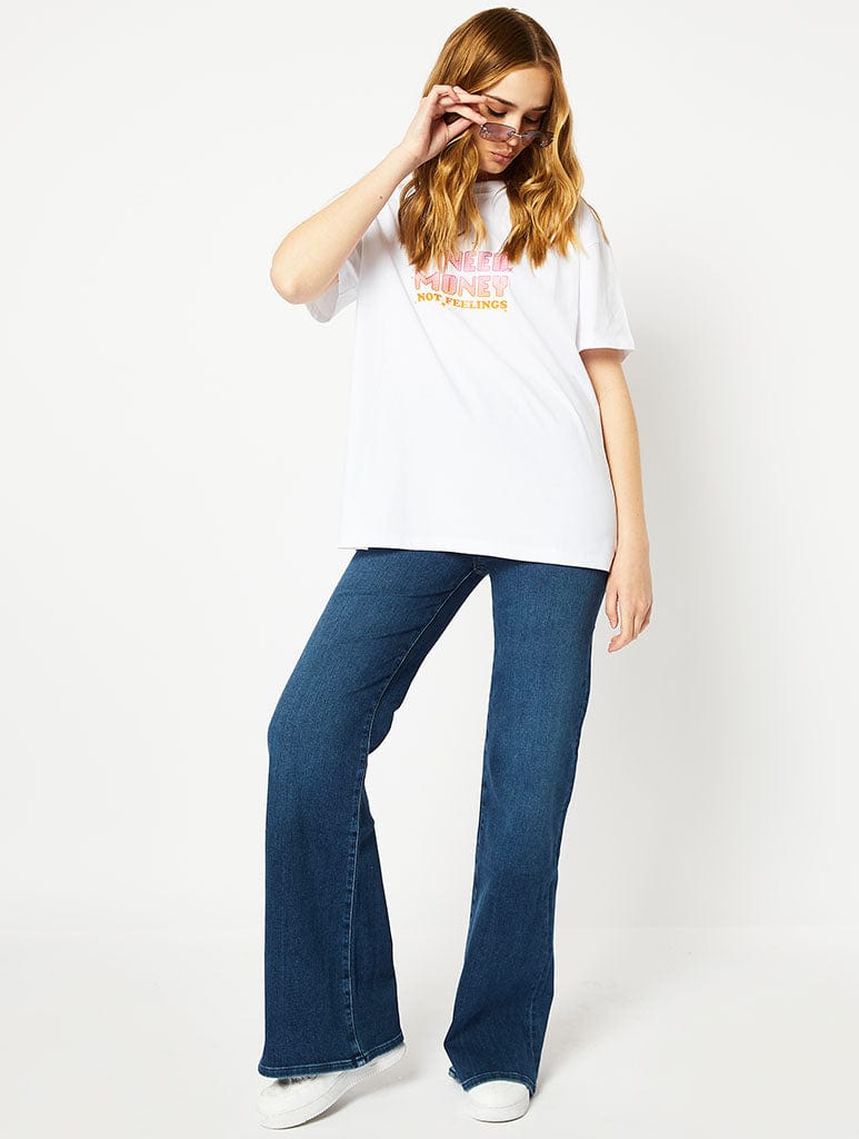 I Need Money Not Feelings Oversized T-Shirt Tops & T-Shirts Skinnydip London