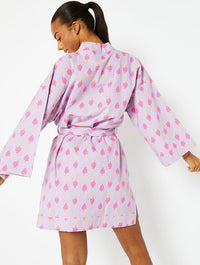 Ice Cream Print Cotton Dressing Gown Lingerie & Nightwear Skinnydip London