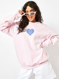 In My Bride Era Sweatshirt In Pink Hoodies & Sweatshirts Skinnydip London