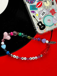 In My Era Multicolour Beaded Phone Strap Phone Grips Skinnydip London