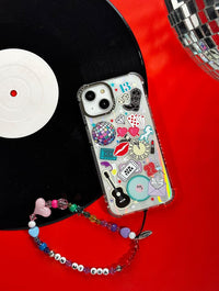 In My Era Multicolour Beaded Phone Strap Phone Grips Skinnydip London