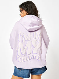 In My Feelings Lilac Oversized Hoodie Hoodies & Sweatshirts Skinnydip London